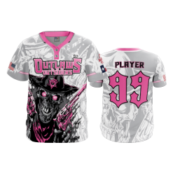 2921 FD MENS 2 BUTTON SCOOP NECK CL OUTLAWS-AND-OUTSIDERS-WHITE-PINK-2