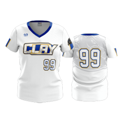 3244 FD Womens V-Neck CLAY-FASTPITCH-2