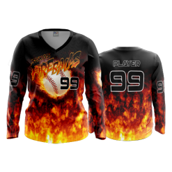3251 FD Womens V-Neck Longsleeve TEXAS-FIREBALLS-1