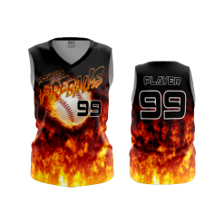3251 FD Womens V-Neck Sleeveless TEXAS-FIREBALLS-1