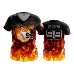 3251 FD Womens V-Neck TEXAS-FIREBALLS-1