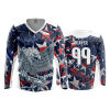 464 FD Womens V-Neck Longsleeve NO-TEAM-NAME-ADD