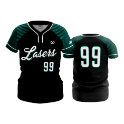 3284 FD WOMENS 2 BUTTON SCOOP NECK CL LASERS-TEAL-BLACK-2022