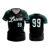 3284 FD Womens V-Neck LASERS-TEAL-BLACK-2022