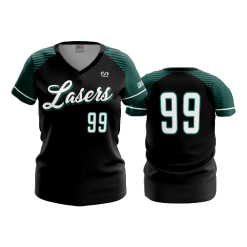 3284 FD Womens V-Neck LASERS-TEAL-BLACK-2022