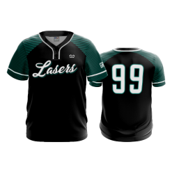 3284 FD MENS 2 BUTTON SCOOP NECK CL LASERS-TEAL-BLACK-2022
