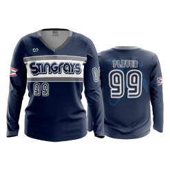 3280 FD Womens V-Neck Longsleeve STINGRAYS-1