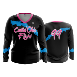 2562 FD Womens V-Neck Longsleeve CENTRAL-OHIO-FLIGHT-GIRLS