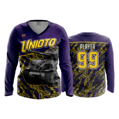 3283 FD Womens V-Neck Longsleeve UNIOTO-BASEBALL-7TH-1