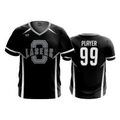 3128 FD Sport V-Neck MENS OHIO-LASERS-BLACK-1