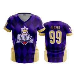 3287 FD Womens V-Neck ROYALS-SLOWPITCH-1