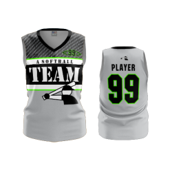 3292 FD Womens V-Neck Sleeveless A-SOFTBALL-TEAM-1-FLO INK + $5