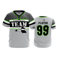 3292 FD MENS 2 BUTTON SCOOP NECK CL A-SOFTBALL-TEAM-1-FLO INK + $5