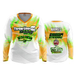 2386 FD Womens V-Neck Longsleeve CLARK-FISHING-2-FLO INK + $5