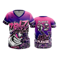 3291 FD Womens V-Neck PITCHES-BE-CRAZY-WOMENS-1