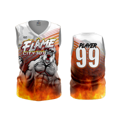 2926 FD Womens V-Neck Sleeveless FLAME-CITY-2