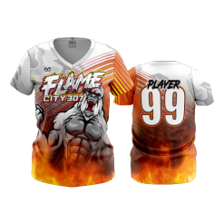 2926 FD Womens V-Neck FLAME-CITY-2