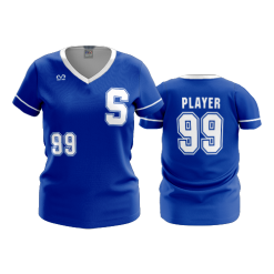 2349 FD Womens V-Neck SOUTHEASTERN-SOFTBALL-1