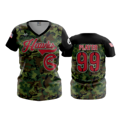 3307 FD Womens V-Neck REDHAWKS-MILITARY-1