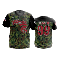 3307 FD Sport V-Neck MENS REDHAWKS-MILITARY-1