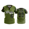 3307 FD WOMENS 2 BUTTON SCOOP NECK CL REDHAWKS-MILITARY-2