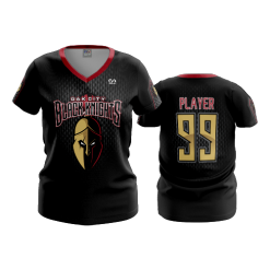 3326 FD Womens V-Neck OAK-CITY-BLACK-KNIGHTS