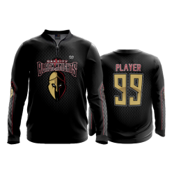 3326 FD Quarter Zip Batting Jacket LS OAK-CITY-BLACK-KNIGHTS