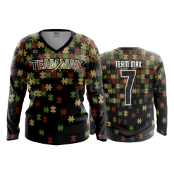 3341 FD Womens V-Neck Longsleeve TEAM-MAX