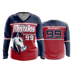 3323 FD Womens V-Neck Longsleeve OHIO-MUSTANGS-2