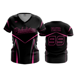 2847 FD Womens V-Neck PINKALICIOUS-BLACK-1