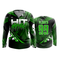 3318 FD Womens V-Neck Longsleeve HIT-HAPPENS-1