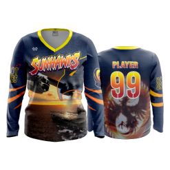 3316 FD Womens V-Neck Longsleeve SUNHAWKS-1