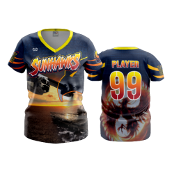3316 FD Womens V-Neck SUNHAWKS-1