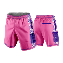 2898 LIGHTWEIGHT MICROFIBER 160gsm SHORT DRAFT-PANT-PURPLE-HOT-PINK-1