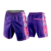 2898 LIGHTWEIGHT MICROFIBER 160gsm SHORT DRAFT-PANT-PURPLE-HOT-PINK-2
