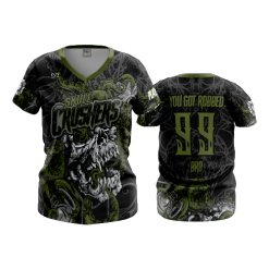 3321 FD Womens V-Neck SKULL-CRUSHERS-1