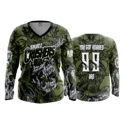 3321 FD Womens V-Neck Longsleeve SKULL-CRUSHERS-2