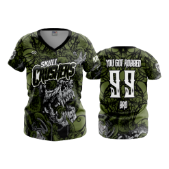 3321 FD Womens V-Neck SKULL-CRUSHERS-2