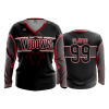 3345 FD Womens V-Neck Longsleeve BLACK-WIDOWS-1