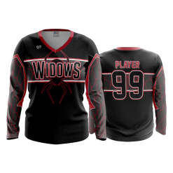 3329 FD Womens V-Neck Longsleeve BLACK-WIDOWS-1