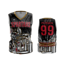 3330 FD Womens V-Neck Sleeveless SPARTANS-1