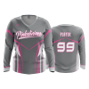 2847 FD Womens V-Neck Longsleeve PINKALICIOUS-GREY-2