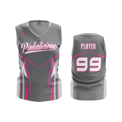 2847 FD Womens V-Neck Sleeveless PINKALICIOUS-GREY-2