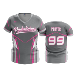 2847 FD Womens V-Neck PINKALICIOUS-GREY-2