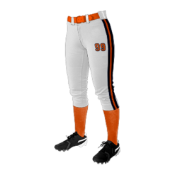 2909 FD Girls Fastpitch Pant CL LASERS-ORANGE-RACERBACK-ADDON