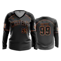 2939 FD Womens V-Neck Longsleeve WAVERLY-BASEBALL-1