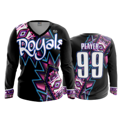 2664 FD Womens V-Neck Longsleeve ROYALS-1