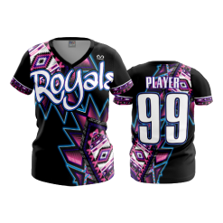 2664 FD Womens V-Neck ROYALS-1