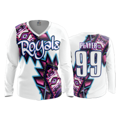 2664 FD Womens V-Neck Longsleeve ROYALS-2
