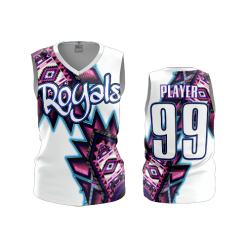 2664 FD Womens V-Neck Sleeveless ROYALS-2
